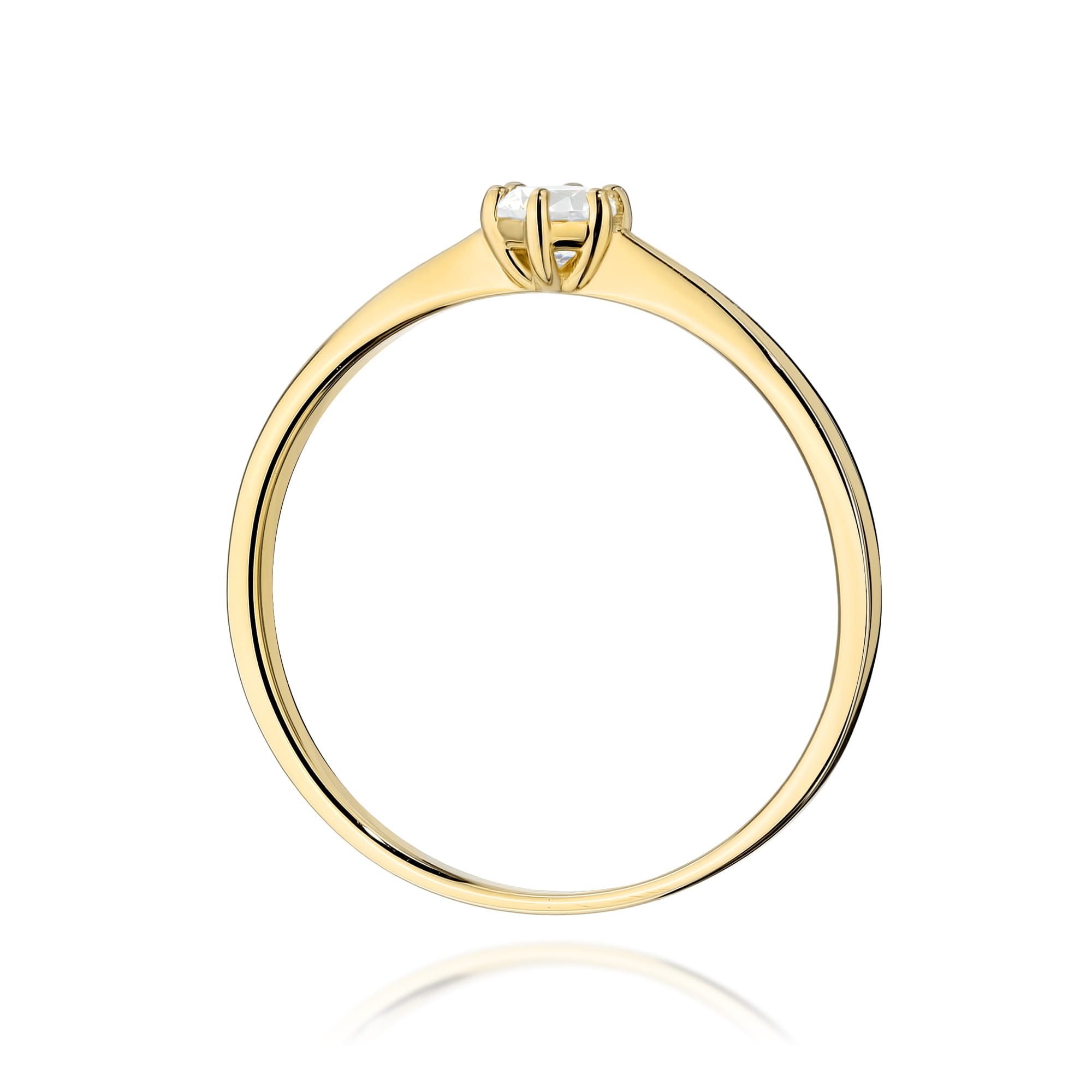 W579 Diamantový prsteň 0,15ct žlté zlato Au 585/1000 - 2