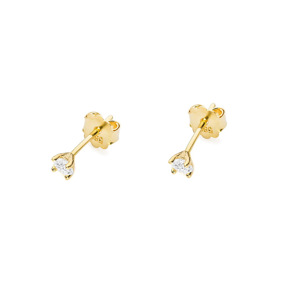 Náušnice KO066 Diamant 2 x 0,04ct žlté zlato Au 585/1000 - 1