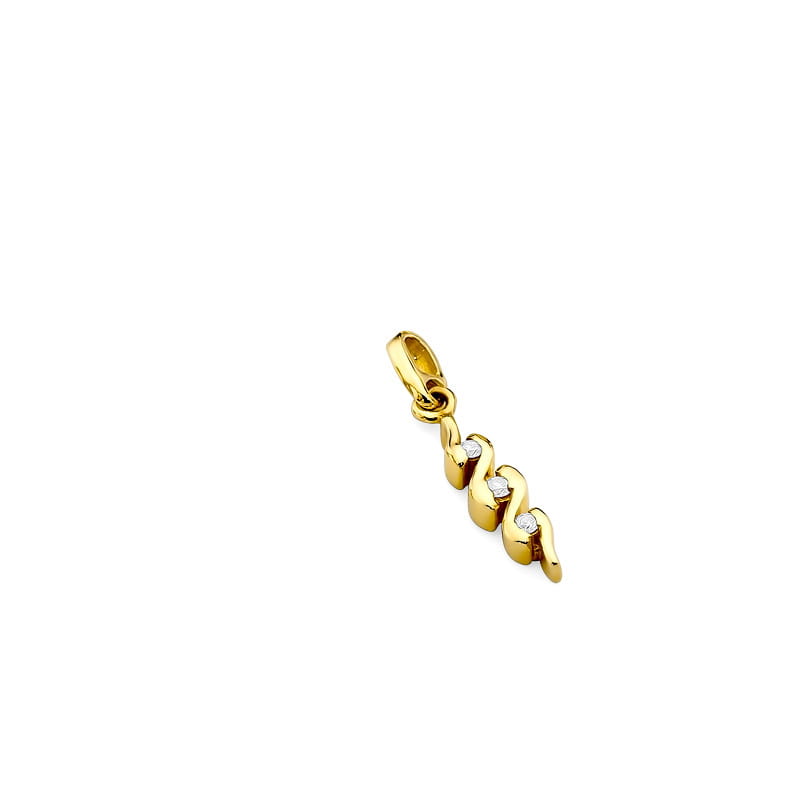 Prívesok Z042 Diamant 0,03ct žlté zlato Au 585/1000 - 1