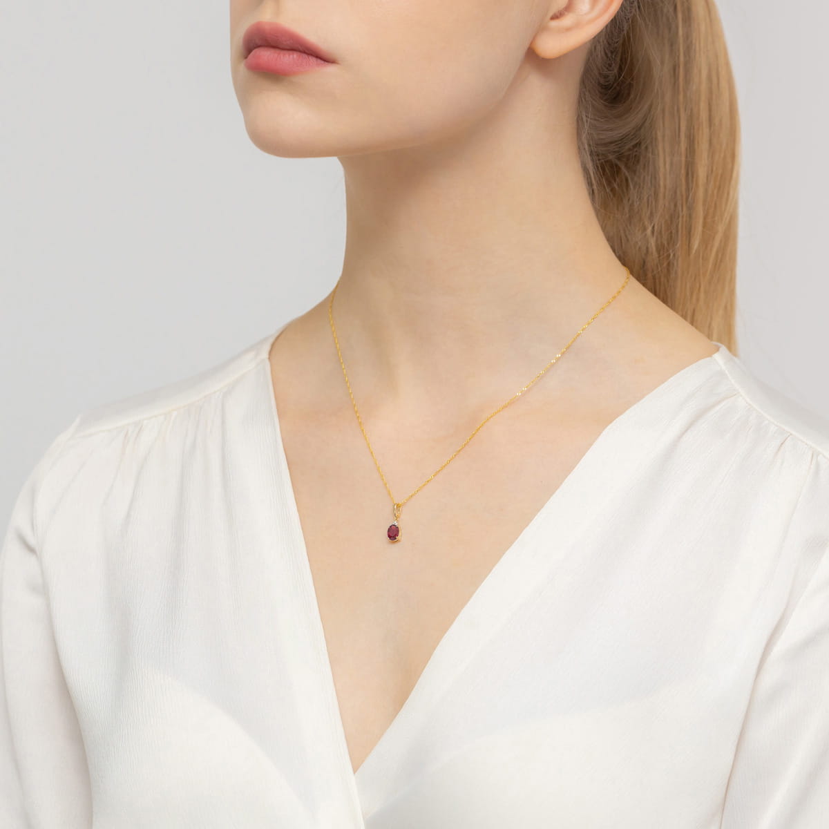 Z308 Ruby prívesok 1.00ct žlté zlato Au 585/1000 - 1