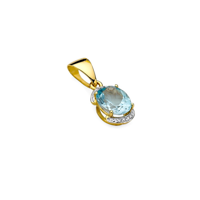 Z150 Topaz prívesok 3.00ct žlté zlato Au 585/1000 - 1