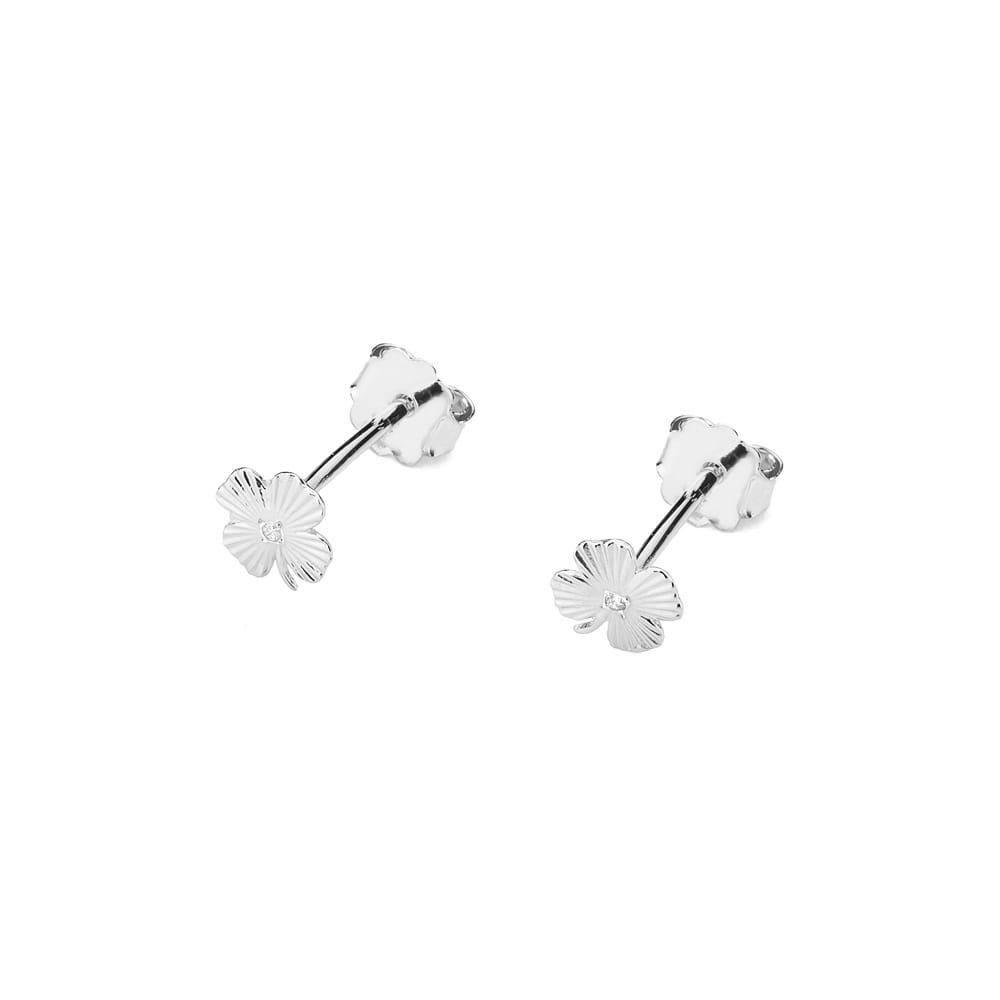 Náušnice CK021 Diamant 2 x 0,005ct biele zlato Au 585/1000 - 1