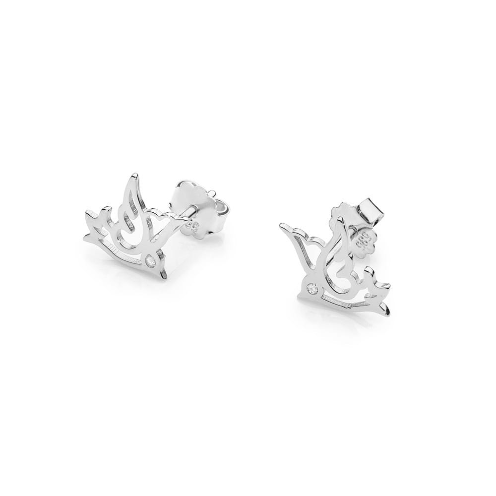 Náušnice KO023 Diamant 2 x 0,0145ct biele zlato Au 585/1000 - 1