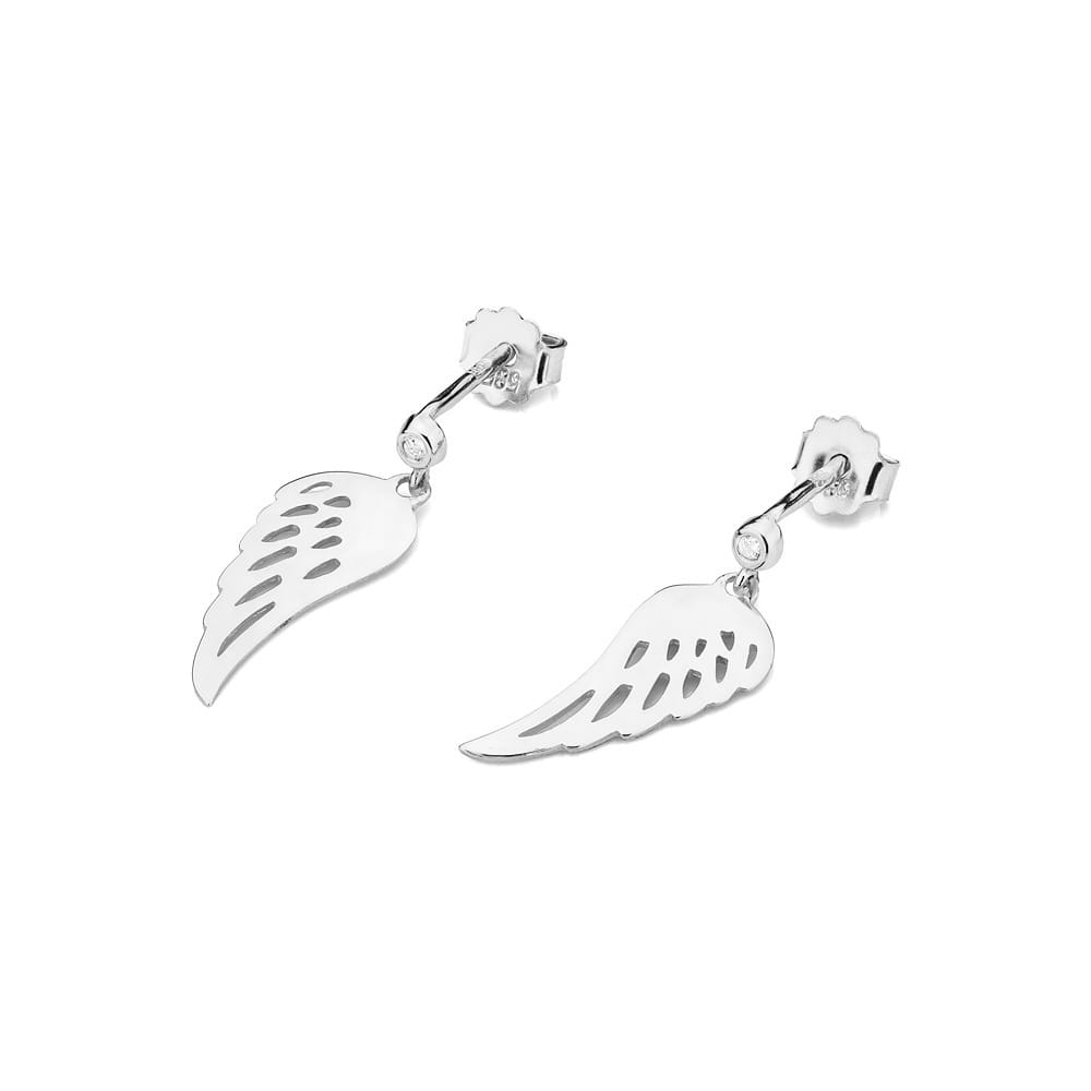 Náušnice CK012 Diamant 2 x 0,0145ct biele zlato Au 585/1000 - 1