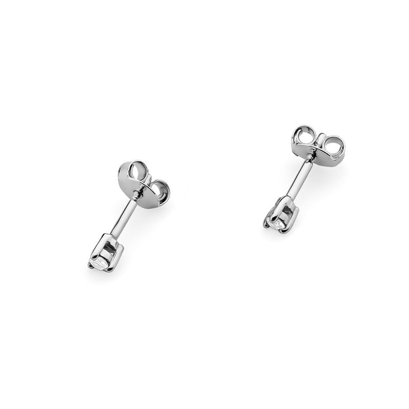 Náušnice KO035 Diamant 2 x 0,04ct biele zlato Au 585/1000 - 1