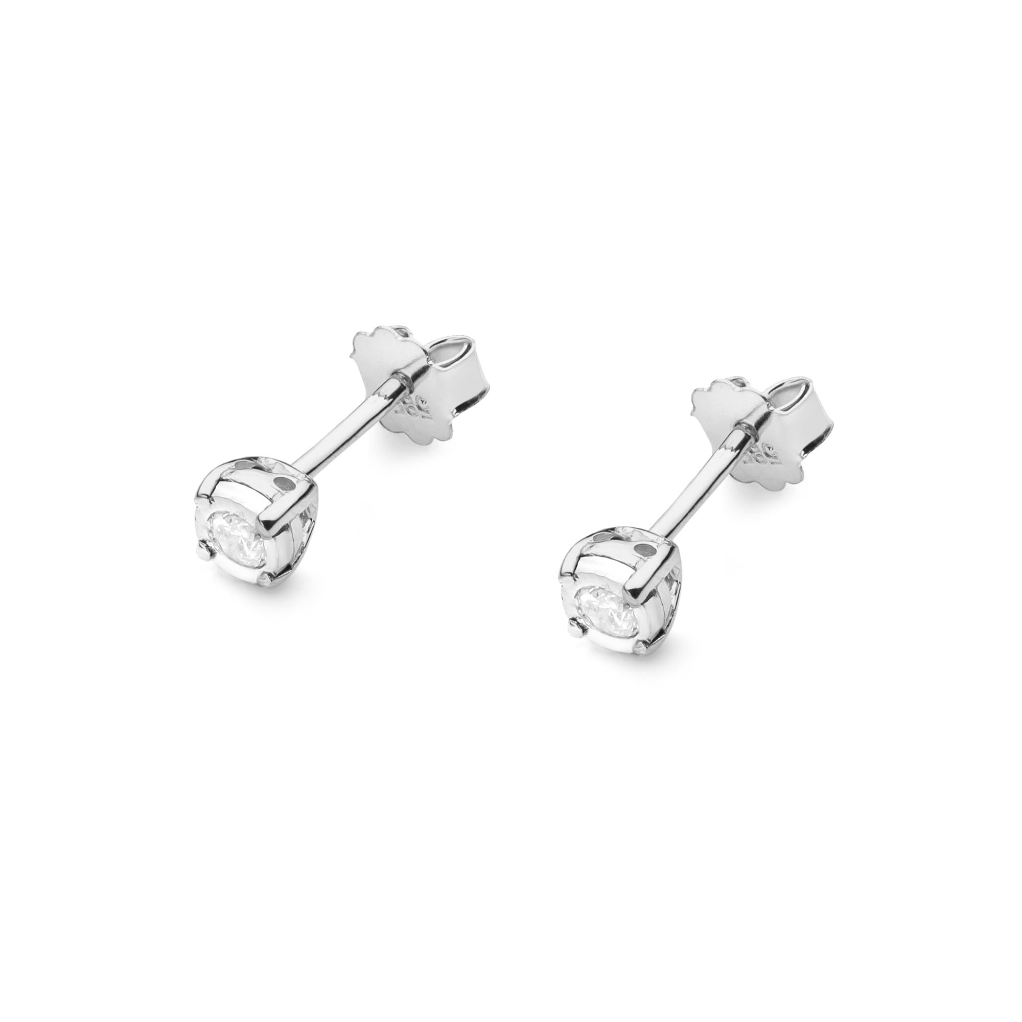 Náušnice KO058 Diamant 2 x 0,08ct biele zlato Au 585/1000 - 1