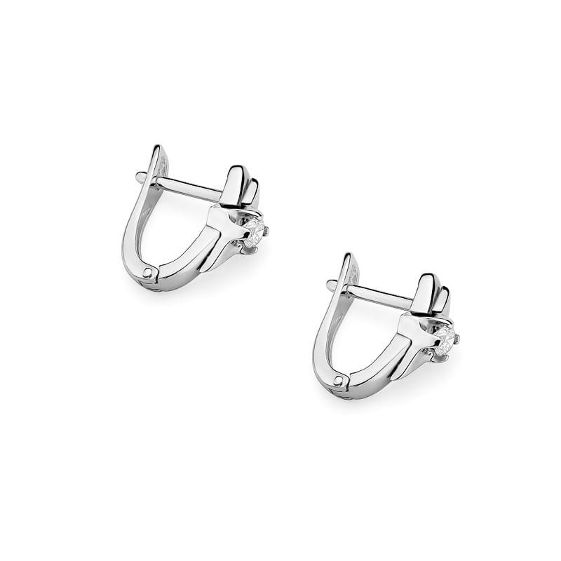 Náušnice KO088 Diamant 2 x 0,08ct biele zlato Au 585/1000 - 1