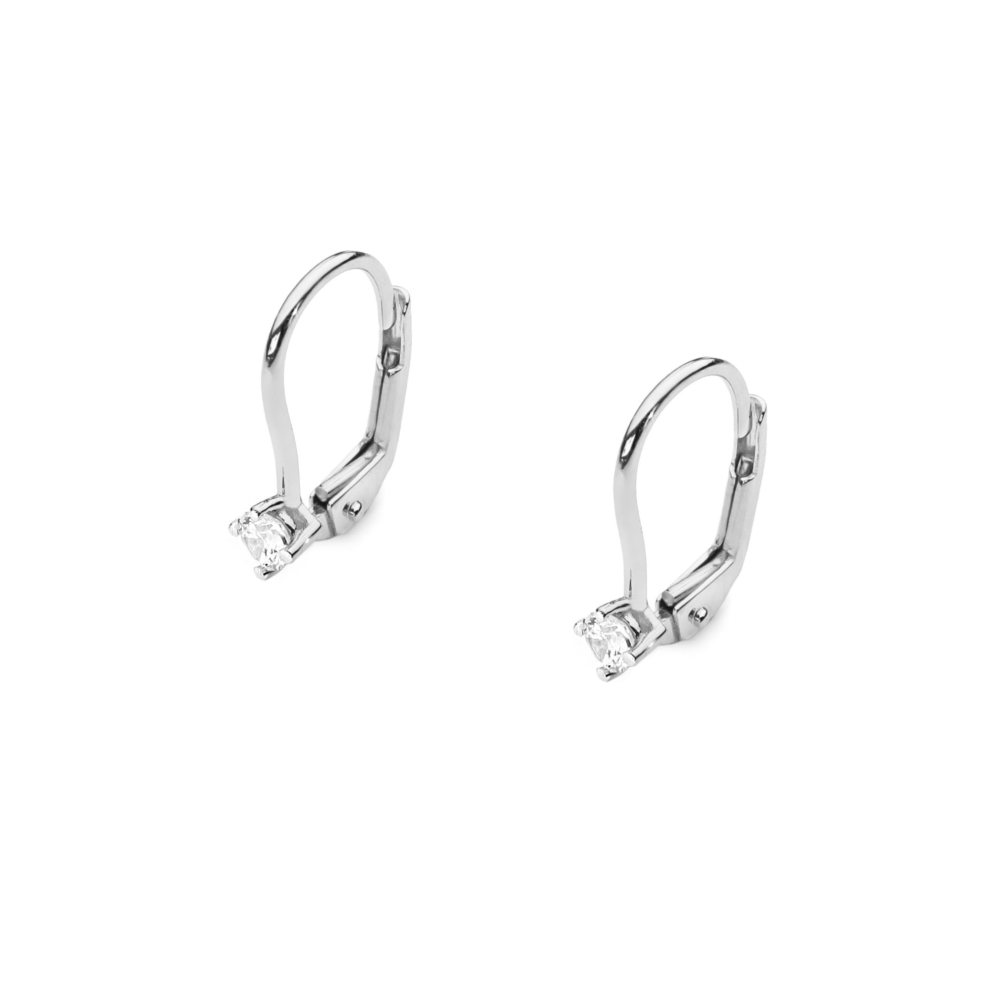 Náušnice KO057 Diamant 2 x 0,10ct biele zlato Au 585/1000 - 1