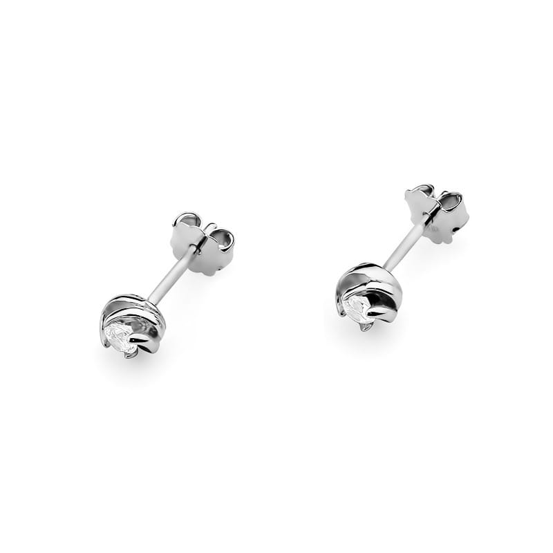 Náušnice K0329 Diamant 2 x 0,10ct biele zlato Au 585/1000 - 1