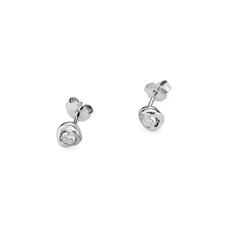 Náušnice KO044 Diamant 2 x 0,10ct biele zlato Au 585/1000 - 1