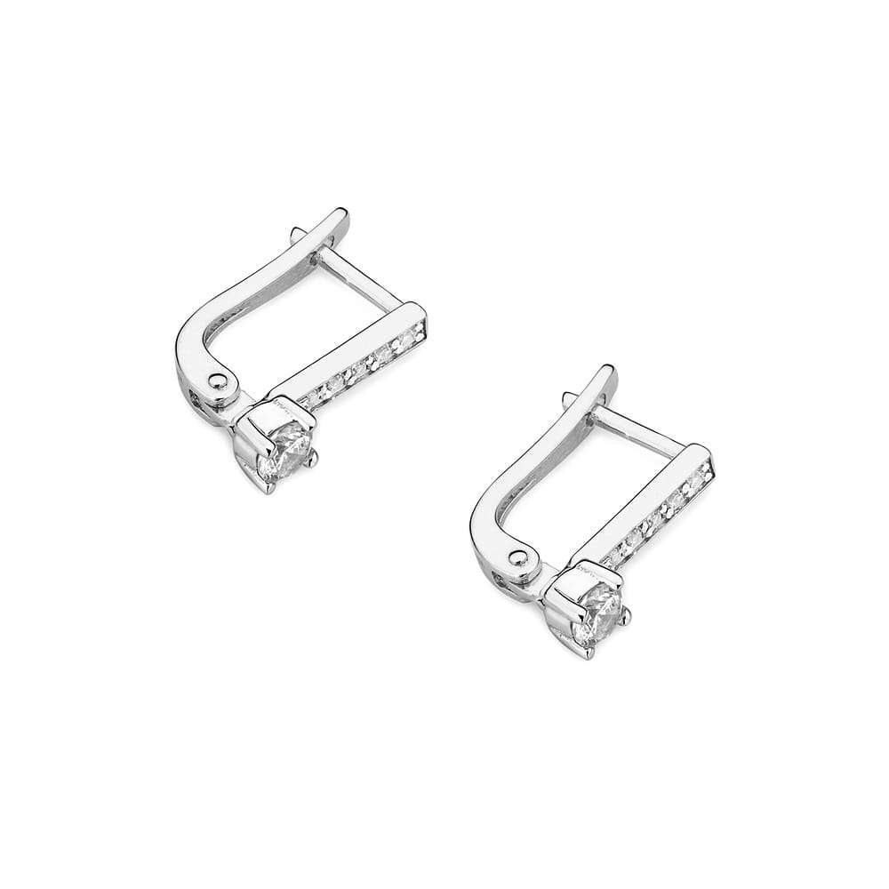 Náušnice KO053 Diamant 2 x 0,12ct biele zlato Au 585/1000 - 1