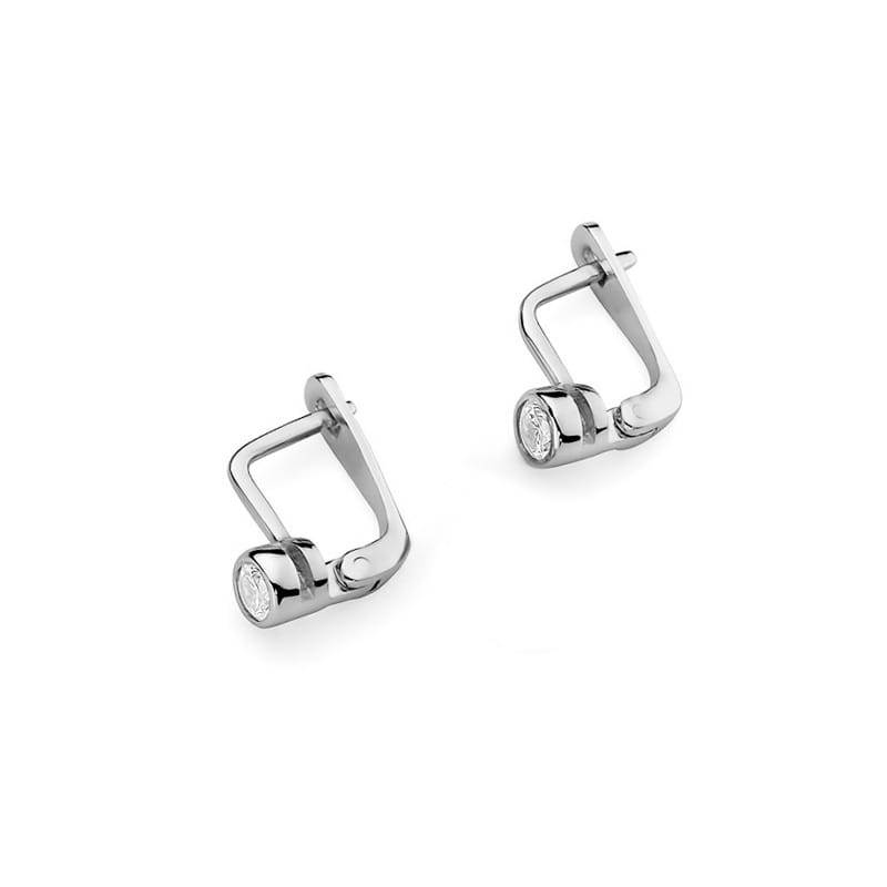 KO224 Diamantové náušnice 2 x 0,15ct biele zlato Au 585/1000 - 1