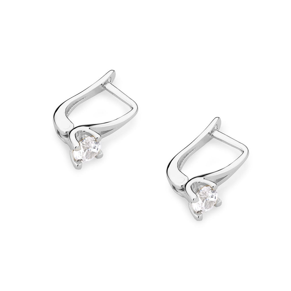 KO381 Diamantové náušnice 2 x 0,20ct biele zlato Au 585/1000 - 1