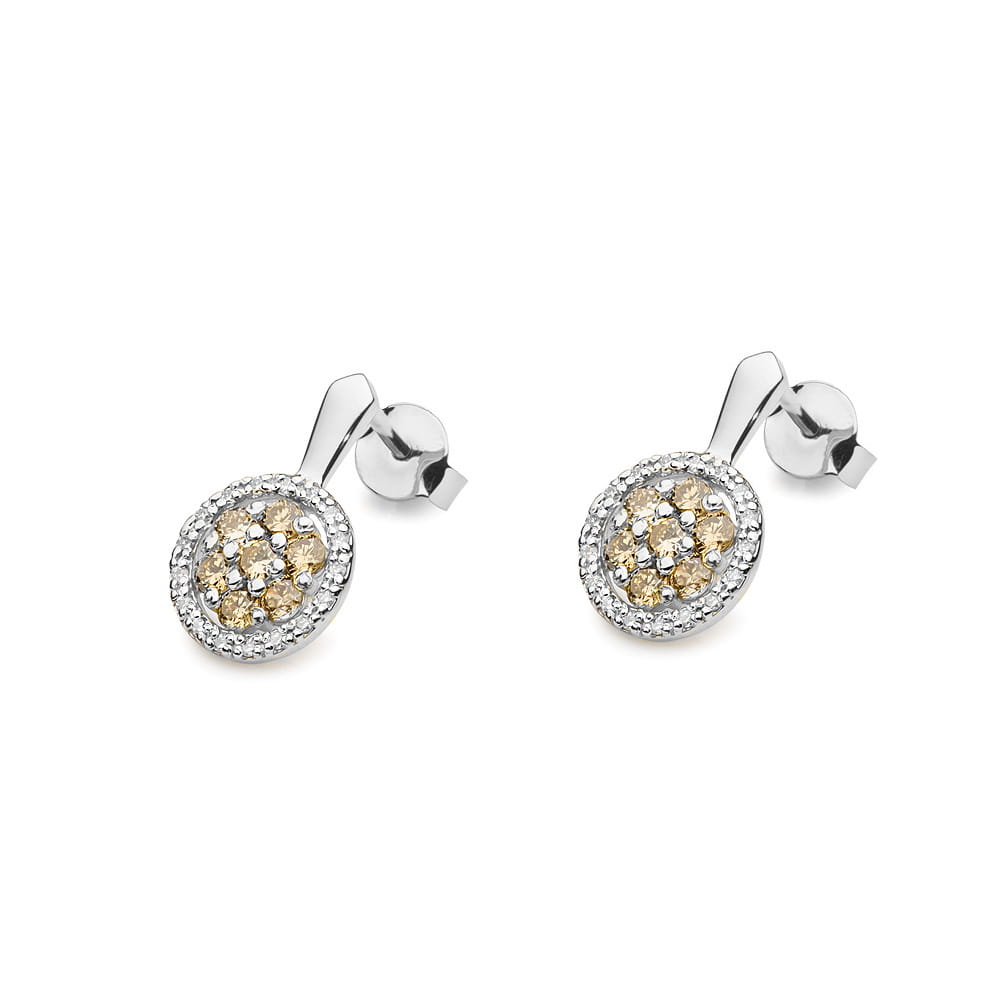 K0440 náušnice s diamantmi, biele zlato Au 585/1000 - 1