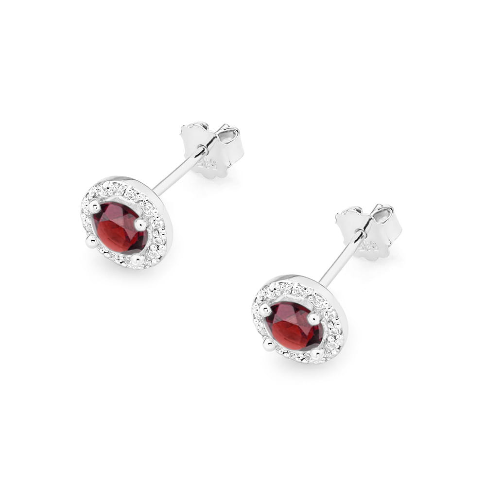 KO509 Ruby náušnice 2 x 0,60ct biele zlato Au 585/1000 - 1
