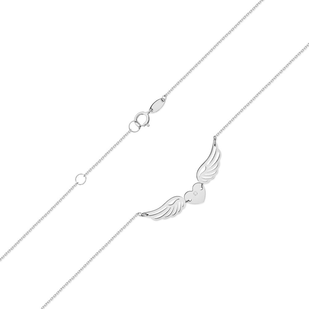 C038 náhrdelník s diamantmi biele zlato Au 585/1000 - 1