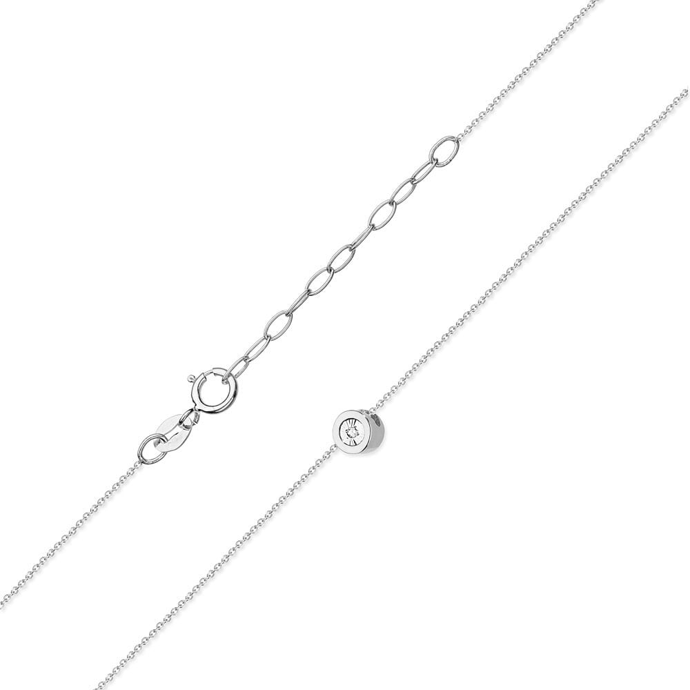 C017 náhrdelník s diamantmi biele zlato Au 585/1000 - 1