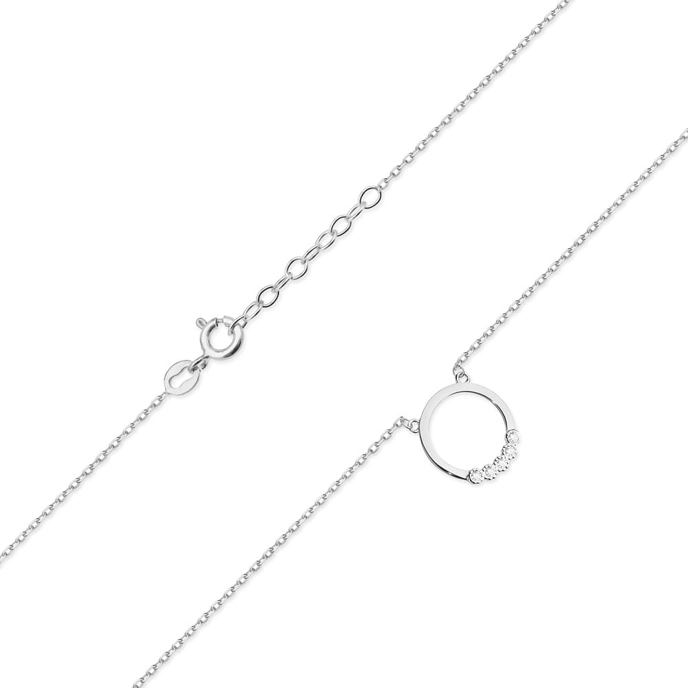 C020 náhrdelník s diamantmi biele zlato Au 585/1000 - 1