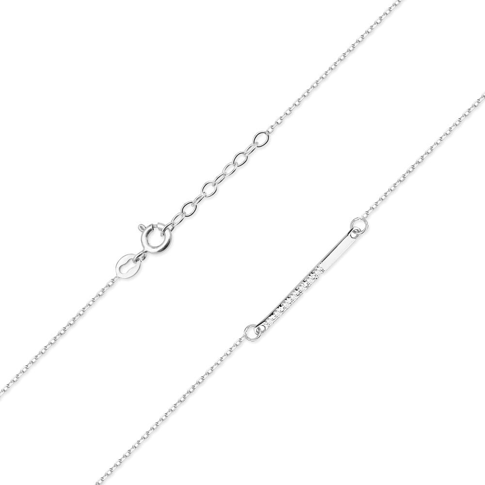 C029 náhrdelník s diamantmi biele zlato Au 585/1000 - 1