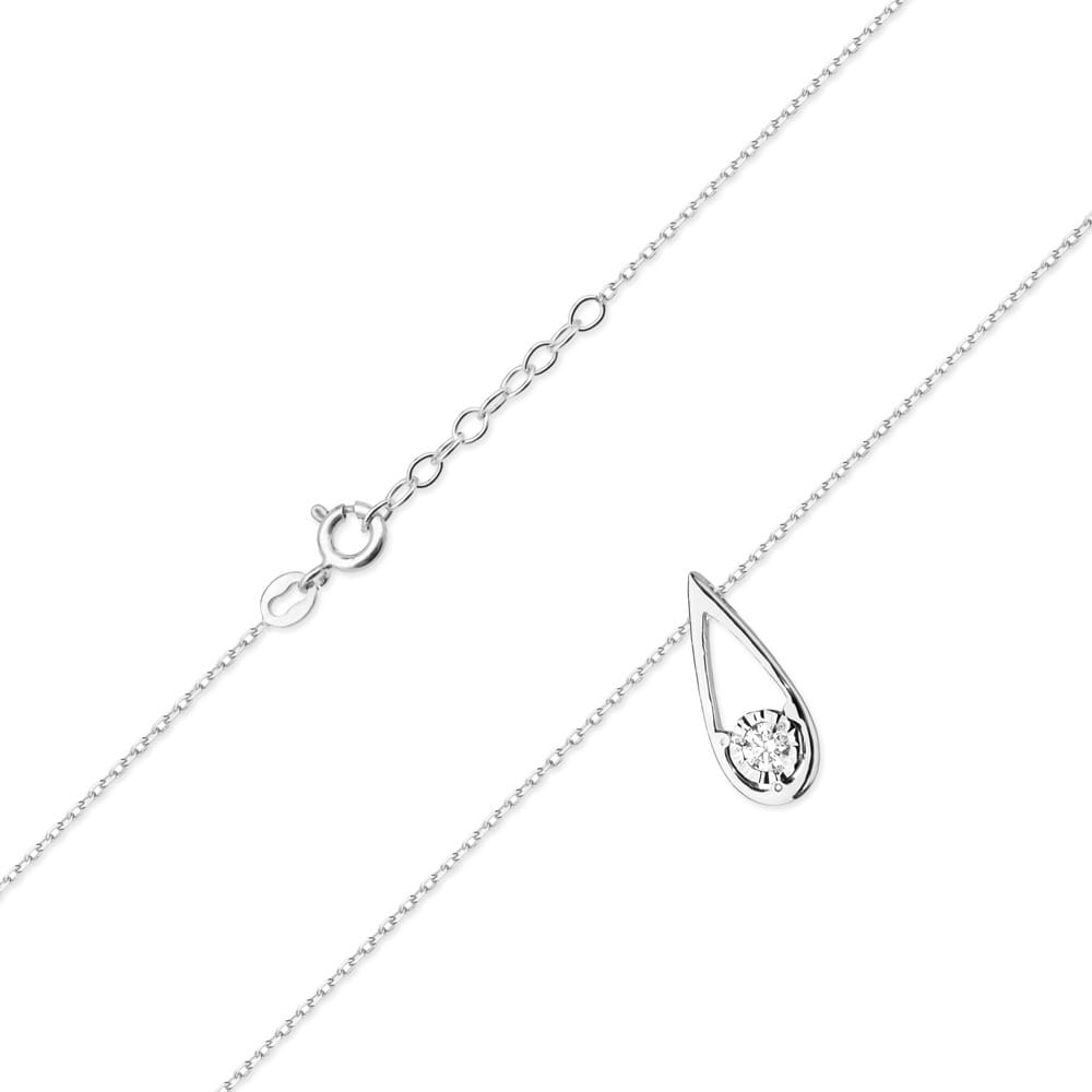 C030 náhrdelník s diamantmi biele zlato Au 585/1000 - 1