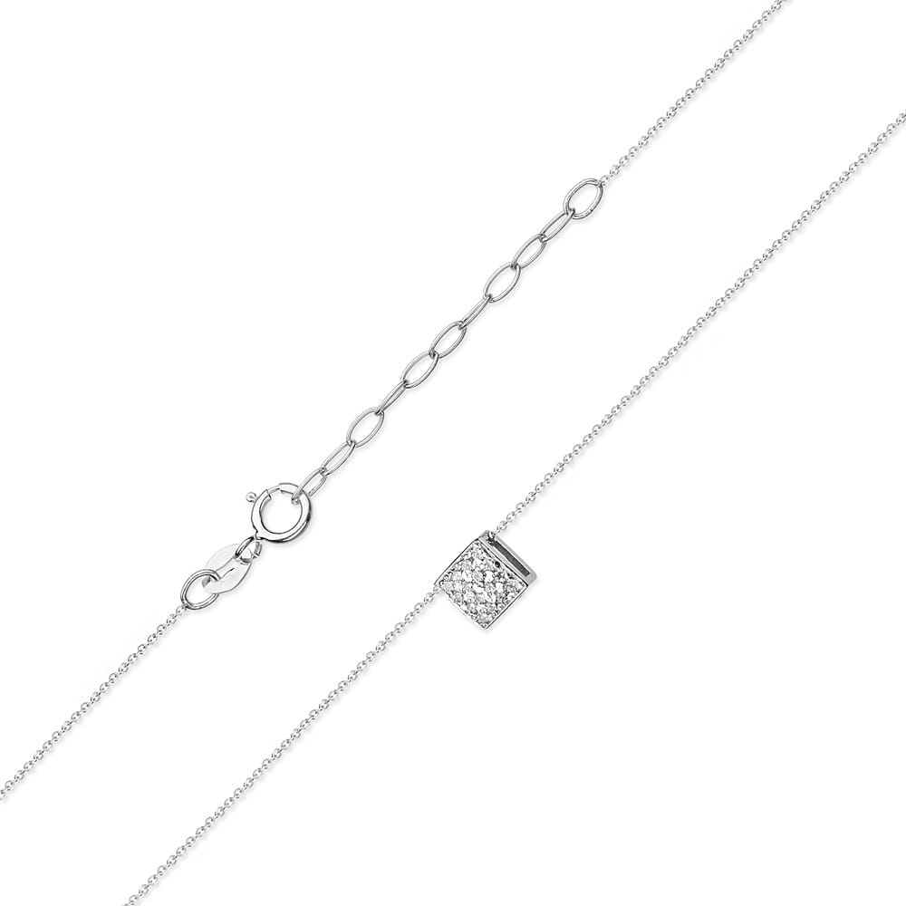 C013 náhrdelník s diamantmi biele zlato Au 585/1000 - 1