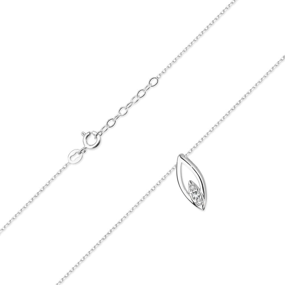 C031 náhrdelník s diamantmi biele zlato Au 585/1000 - 1