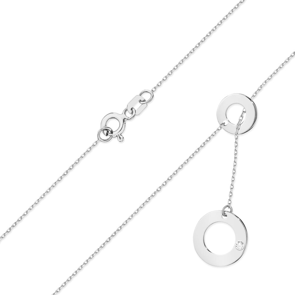 C045 náhrdelník s diamantmi biele zlato Au 585/1000 - 1