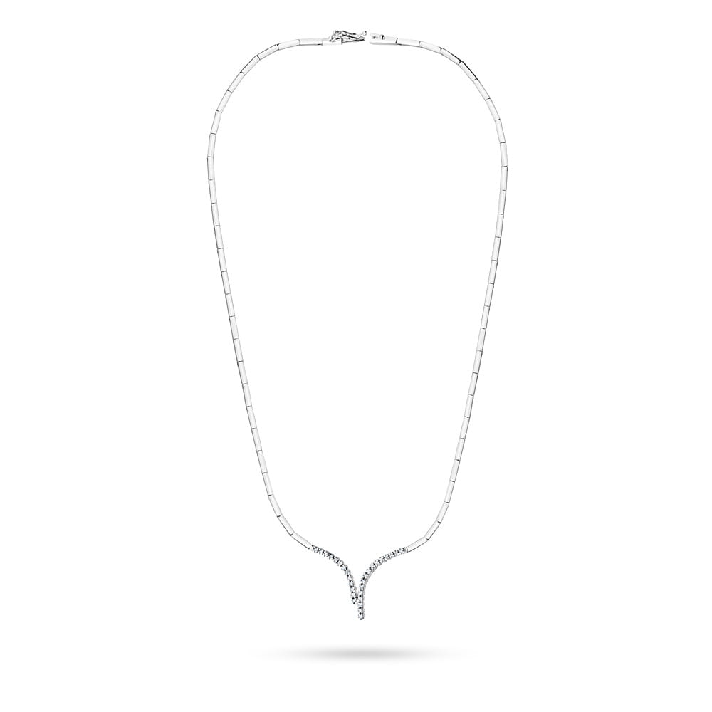 Náhrdelník N08368 s diamantmi z bieleho zlata Au 585/1000 - 1
