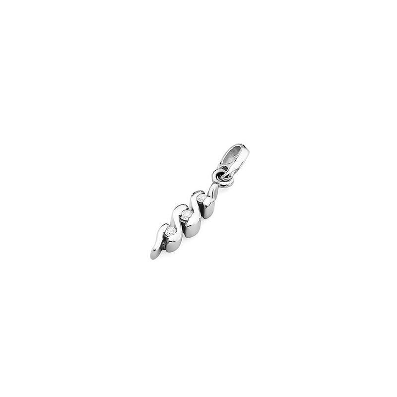 Prívesok Z042 Diamant 0,03ct biele zlato Au 585/1000 - 1