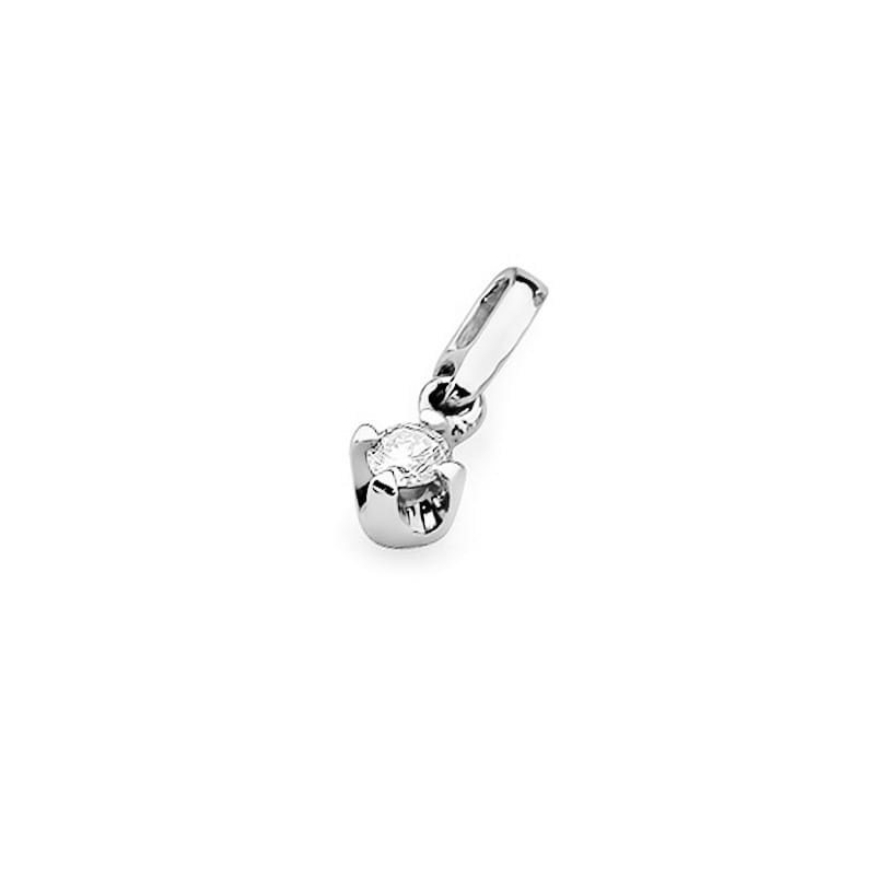 Prívesok Z034 Diamant 0,10ct biele zlato Au 585/1000 - 1