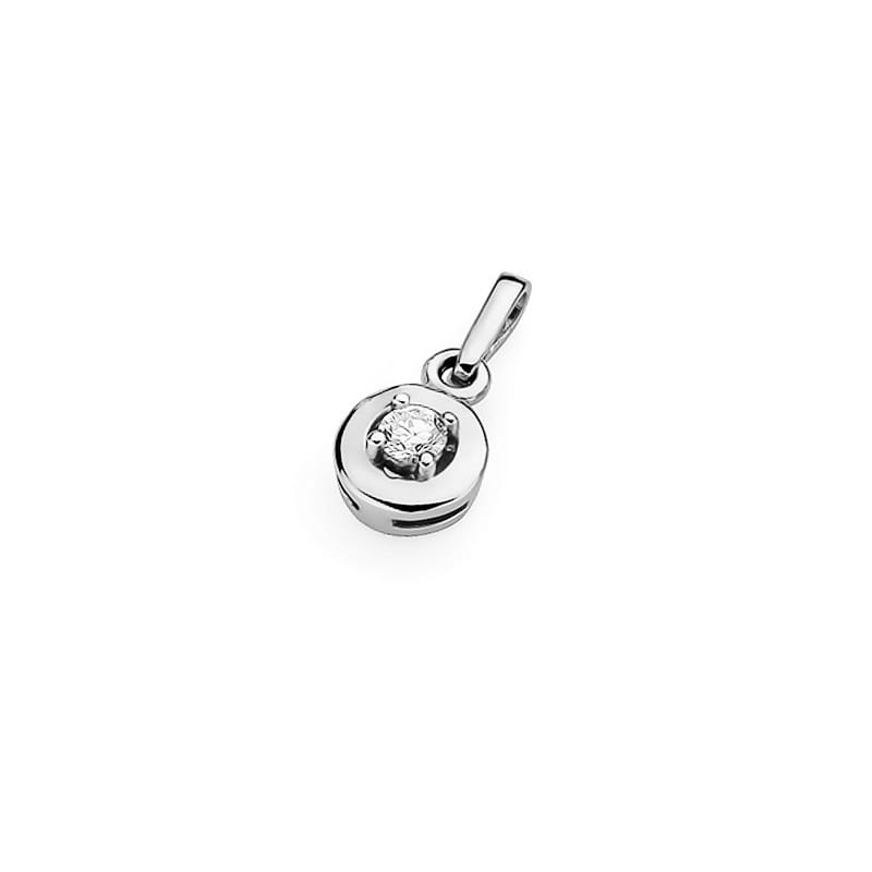 Z045 Diamantový prívesok 0.10ct biele zlato Au 585/1000 - 1