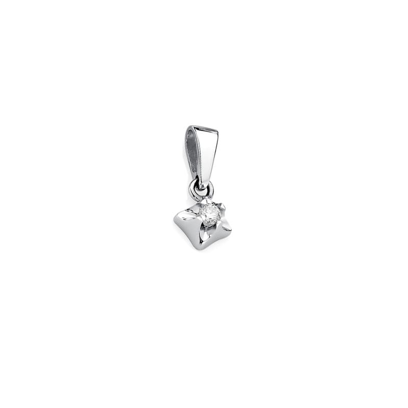 Z155 Diamantový prívesok 0.10ct biele zlato Au 585/1000 - 1