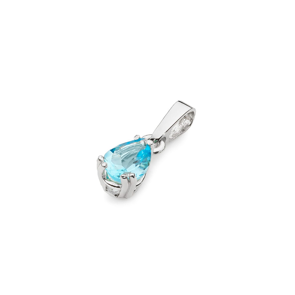 Z006 Topaz prívesok 0.90ct biele zlato Au 585/1000 - 1