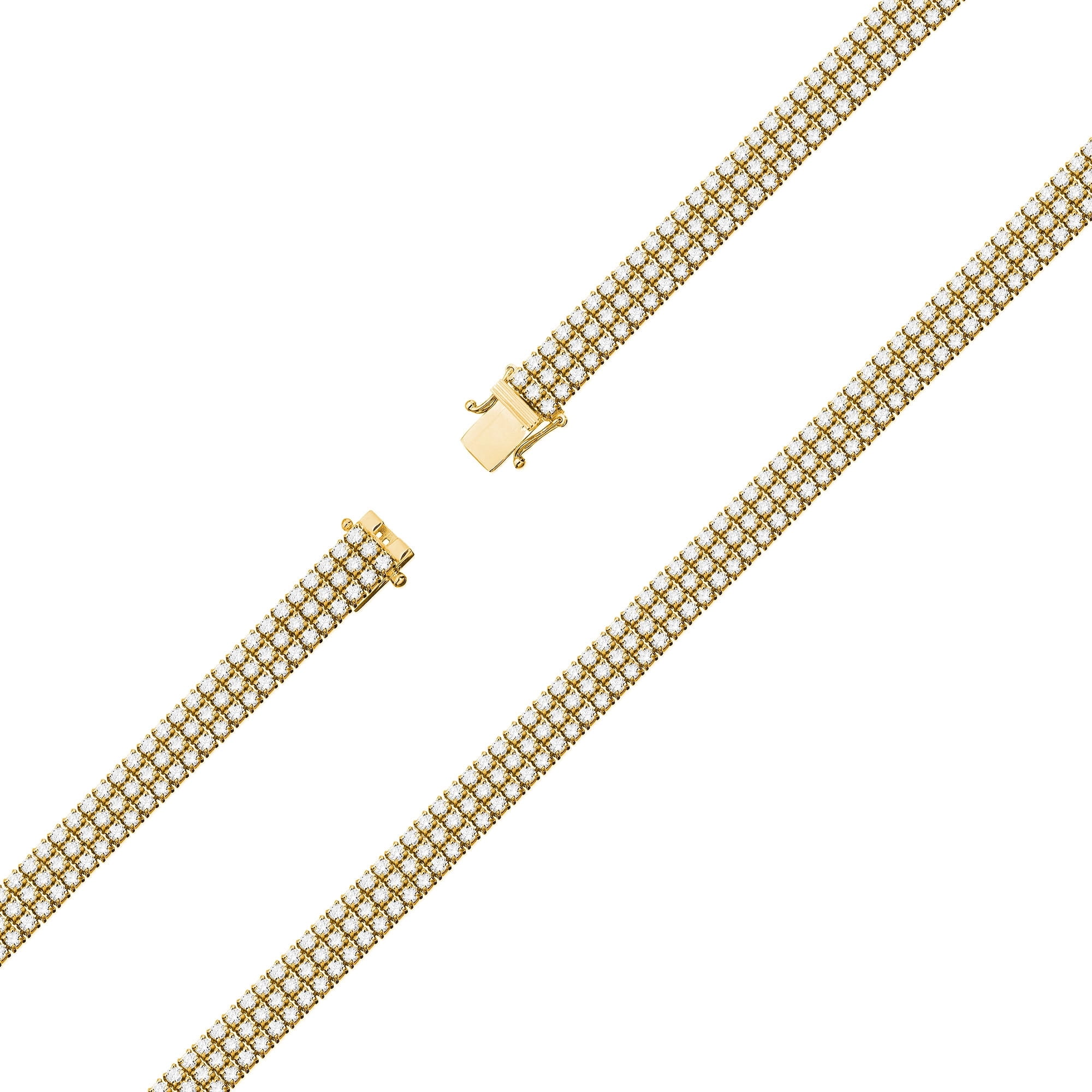 B0035 náramok s diamantmi žlté zlato Au 585/1000 - 1