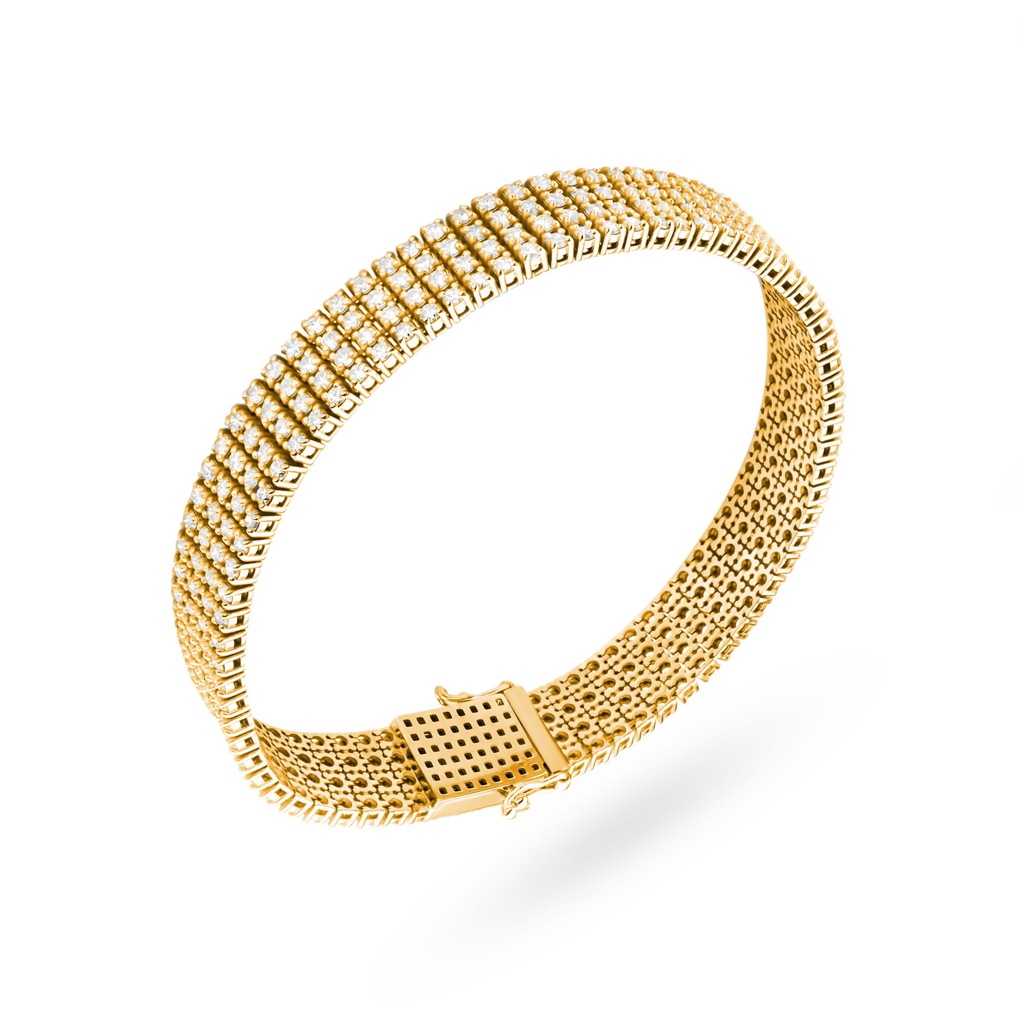 B0036 náramok s diamantmi žlté zlato Au 585/1000 - 1