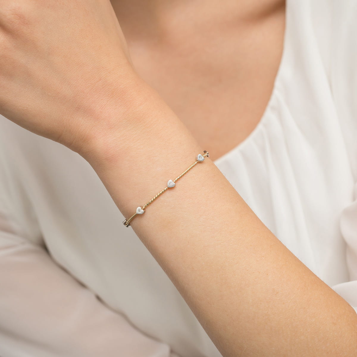 Náramok B05806 s diamantmi žlté zlato Au 585/1000 - 1