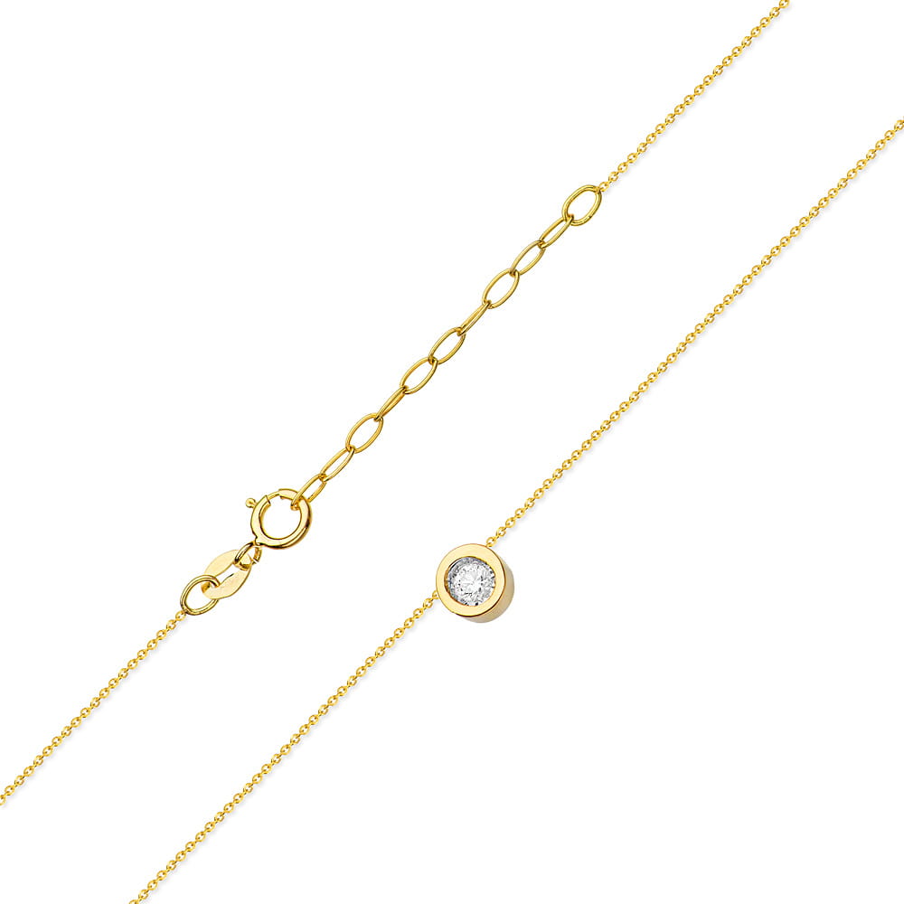 C016 náhrdelník s diamantmi žlté zlato Au 585/1000 - 1