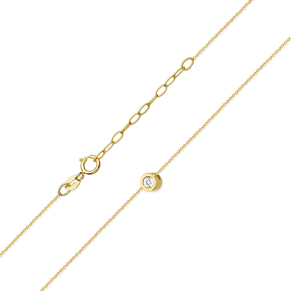 C017 náhrdelník s diamantmi žlté zlato Au 585/1000 - 1
