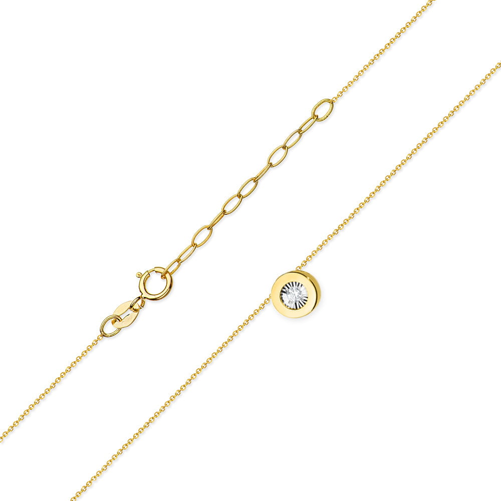 C019 náhrdelník s diamantmi žlté zlato Au 585/1000 - 1