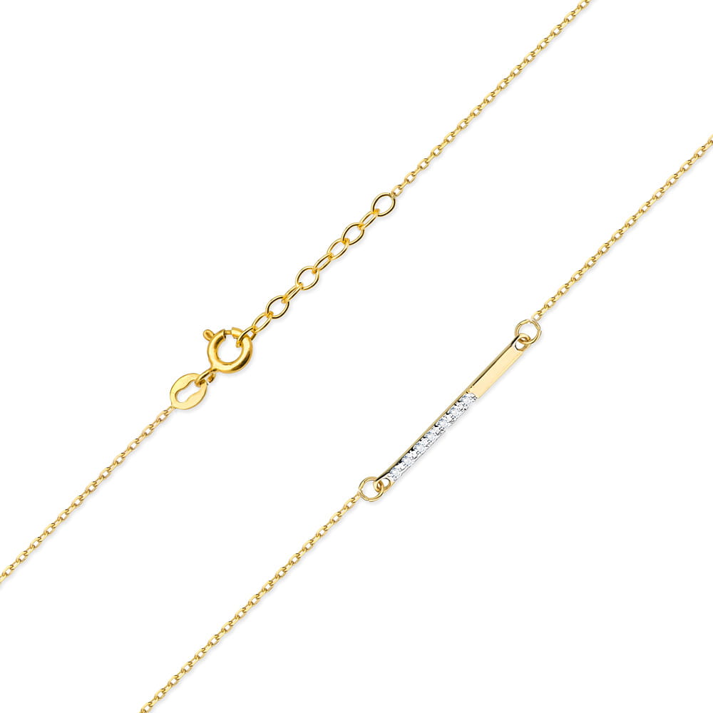 C029 náhrdelník s diamantmi žlté zlato Au 585/1000 - 1