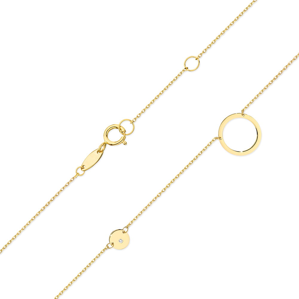 C040 náhrdelník s diamantmi žlté zlato Au 585/1000 - 1