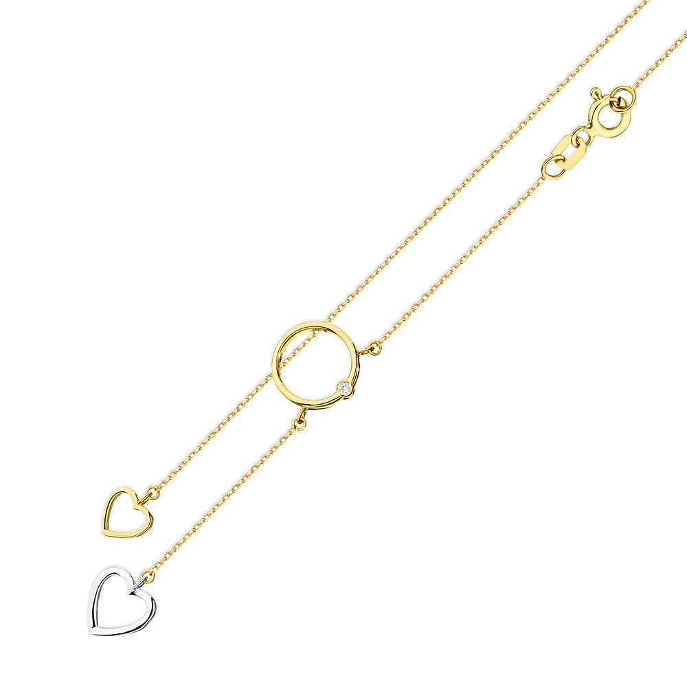 C043 náhrdelník s diamantmi žlté zlato Au 585/1000 - 1