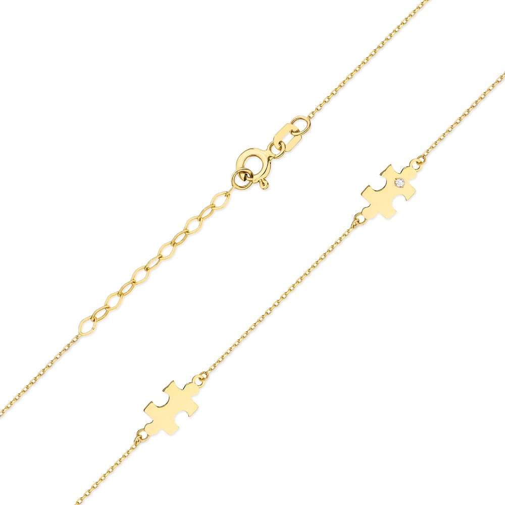 C061 náhrdelník s diamantmi žlté zlato Au 585/1000 - 1