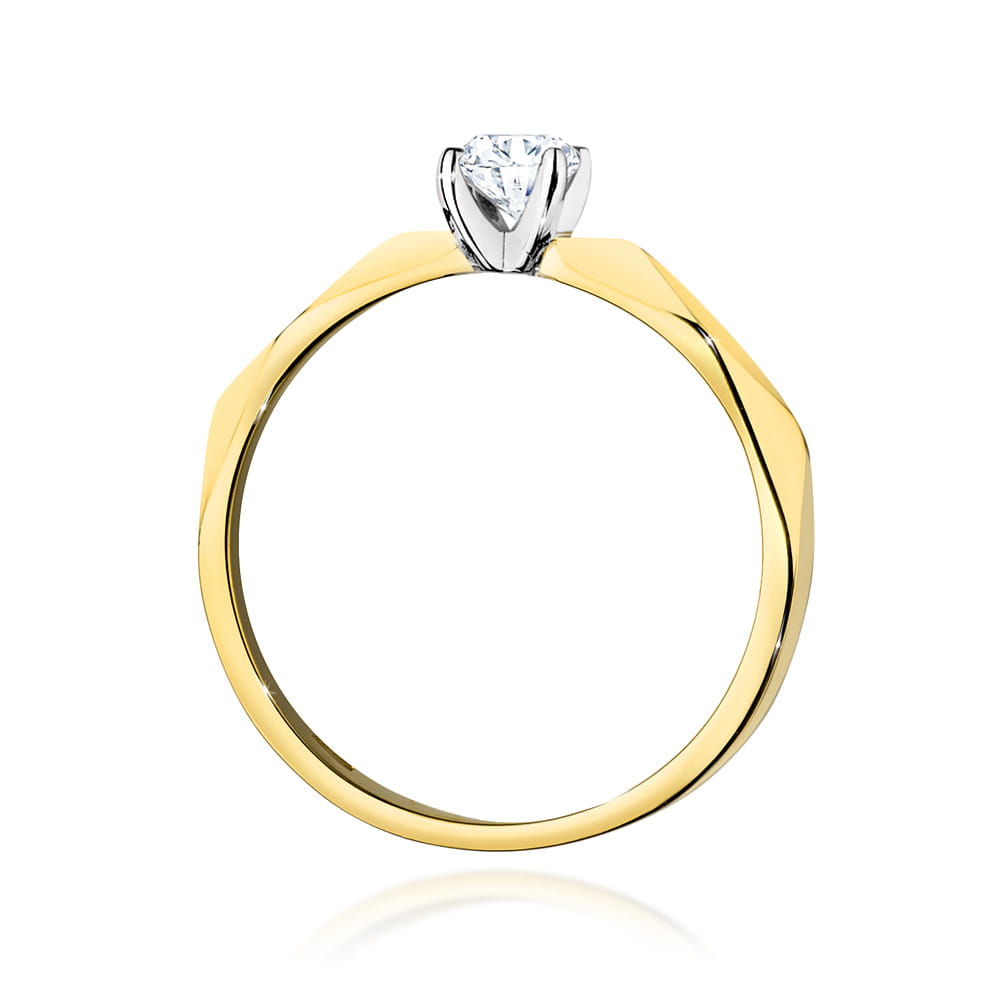 W484 Diamantový prsteň 0,25ct žlté zlato Au 585/1000 - 2