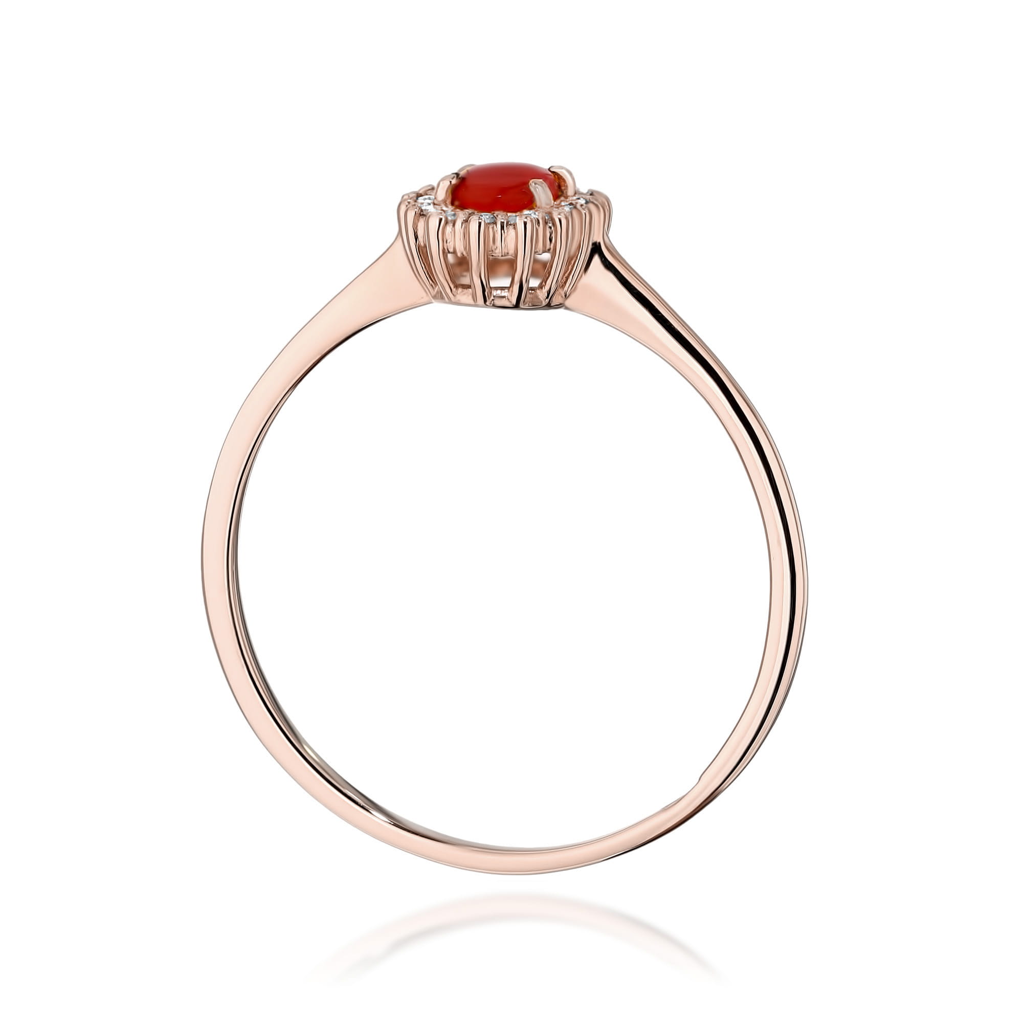 W569 Koral prsteň 0.20ct ružové zlato Au 585/1000 - 2