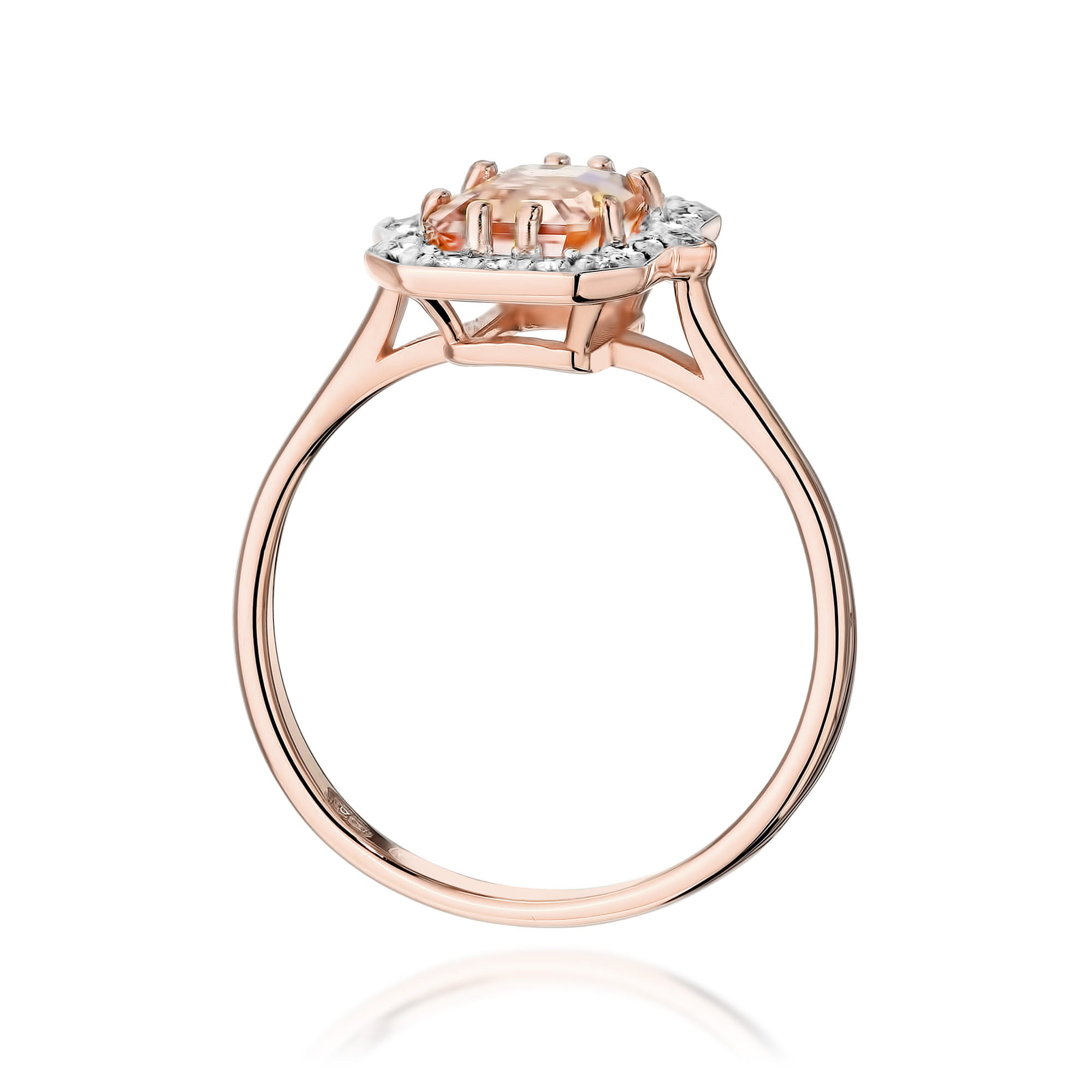 W576 Morganit prsteň 1.00ct ružové zlato Au 585/1000 - 2