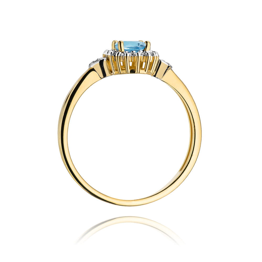 W312 Topaz prsteň 0,50ct žlté zlato Au 585/1000 - 2