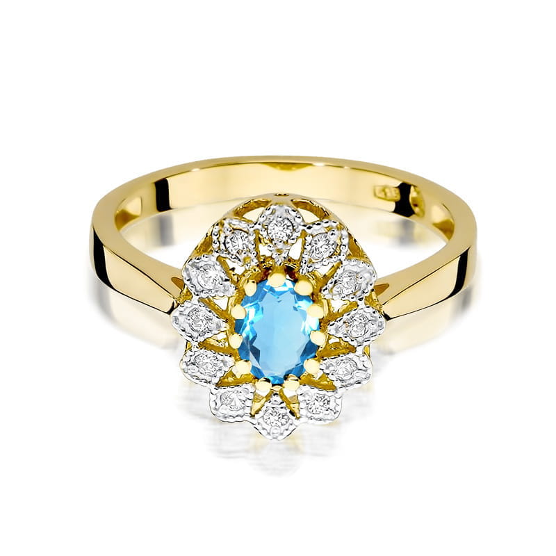 W354 Topaz prsteň 0,50ct žlté zlato Au 585/1000 - 1