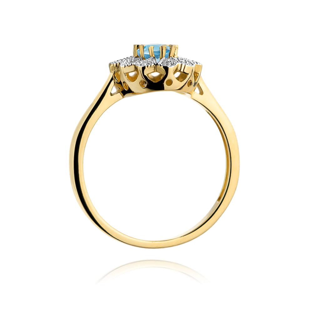 W354 Topaz prsteň 0,50ct žlté zlato Au 585/1000 - 2
