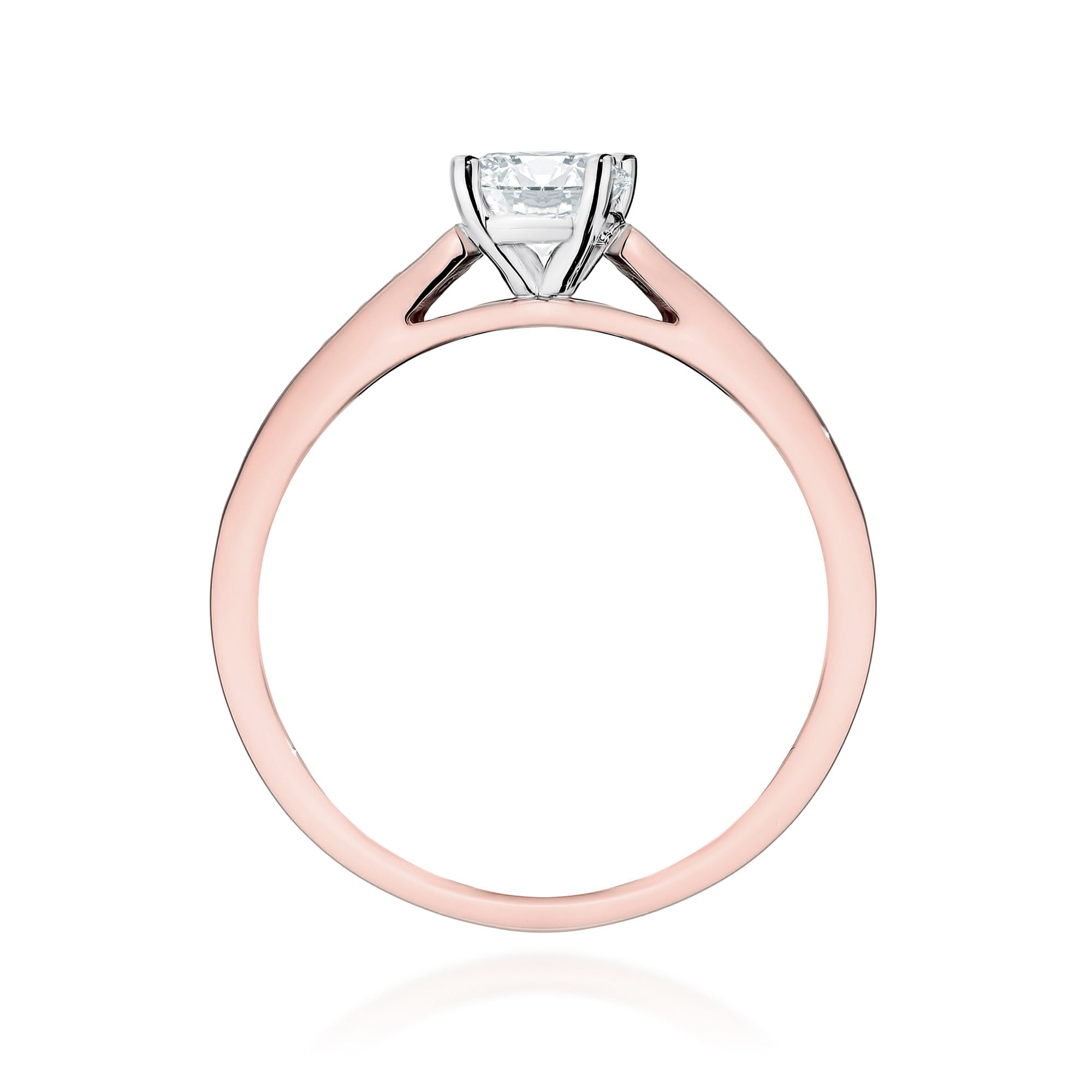 Prsteň W0052 Laboratórny diamant 0,50ct ružové zlato Au 585/1000 - 2
